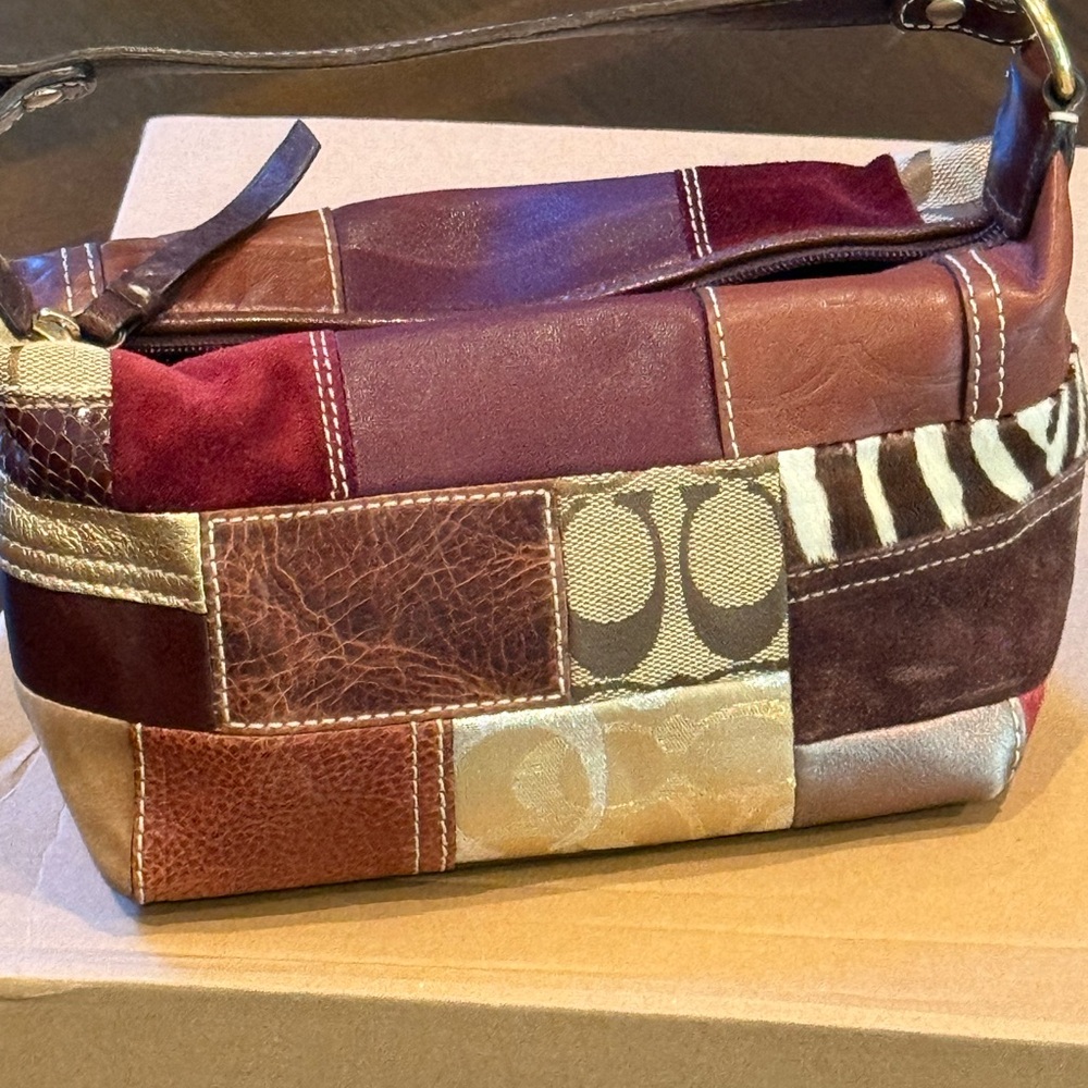 Coach Patchwork Shoulder Bag in Rich Tones